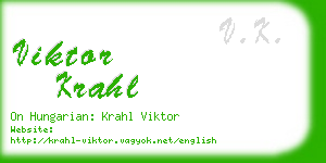 viktor krahl business card